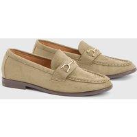 Dorothy Perkins Women's Pandie Faux Suede Trim Loafers in Green | Size: 7