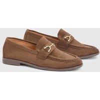 Dorothy Perkins Women's Pandie Faux Suede Trim Loafers in Chocolate | Size: 7