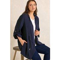 Evans Women's Lightweight Waterfall Jacket in Mid Navy | Size: 16