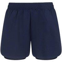 Tombo Women's Double Layered Sports Shorts in Mid Navy | Size: XS