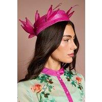 Coast Women's Lisa Tan Petal & Quill Detail Pill Box Fascinator in Purple