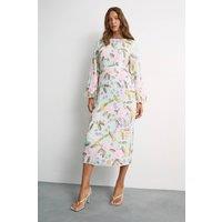Warehouse Women's Embellished Long Sleeve Midi Dress | Size: 8