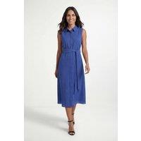Wallis Women's Sleeveless Check Organza Shirt Dress in Cobalt | Size: 14