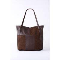Lakeland Leather Women's 'Tarn Hows' Leather & Suede Tote Bag in Chocolate