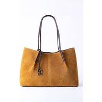 Lakeland Leather Women's 'Mirehouse' Suede Tote Bag in Brown