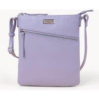 Assots London Women's 'ROSY' Pebble Grain Soft Real Leather Crossbody Bag in Lilac