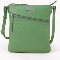 Assots London Women's 'ROSY' Pebble Grain Soft Real Leather Crossbody Bag in Green