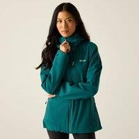 Regatta Women's Oklarna Hooded Walking Waterproof Jacket in Teal | Size: 8
