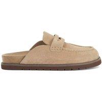 Dune London Women's 'Goldens' Suede Mules in Brown | Size: 4