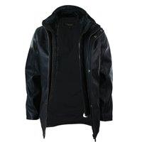 TruClothing Men's Long Coat Safari Jacket in Black | Size: Medium
