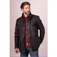 Lakeland Leather Men's 'Strands' Leather Coat in Brown | Size: 46