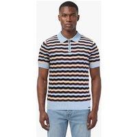 Luke 1977 Men's Maughold Zig Zag Knit Polo in Light Blue | Size: Small