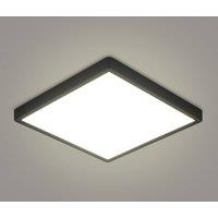 Pheashine Modern LED Ceiling Light 4500K Waterproof IP54 Square 22cm Black 36W