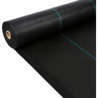 Keplin Heavy Duty Weed Control Membrane Fabric, Water- Resistant (2Mx50M) in Black