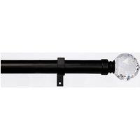 Blinds Outlet Metal extendable curtain pole in Black | Size: 120 cm