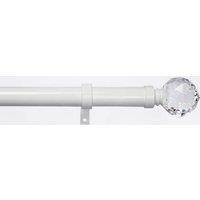 Blinds Outlet Metal extendable curtain pole in White | Size: 400 cm