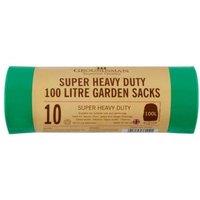 Groundsman Heavy Duty Plastic Refuse Sacks (Pack of 10) in Green