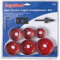 SupaTool Down Light Installation Kit (9 Piece Set) in Red