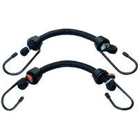 Longridge Elastic Golf Trolley Straps Secure Bag Holder in Black