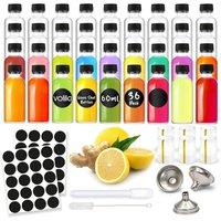 volila Glass Juice Bottles for Heath Shots, Juice On-The-Go in Clear | Size: 48 Pack