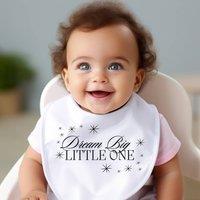 Aye Do Gifts Dream Big Little One Baby Outfit: Bib in White