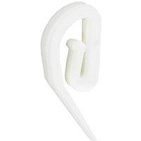 Securit Plastic Curtain Hooks in White