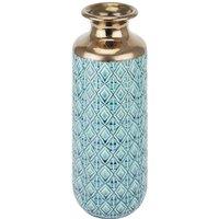 Hill Interiors Seville Collection Paragon Flute Vase in Metallic Gold