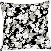 Benjamin Tate Design Cushions - Grey, White & Black Flowers (Cushion)