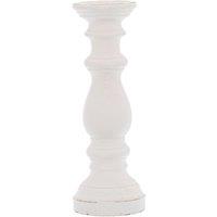 Hill Interiors Ceramic Column Candle Holder in White