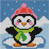 Orchidea EMB 1ST PENQUIN - Needlepoint Kit: My First Embroidery: Mini: Penguin