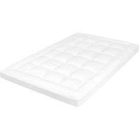 Lavio Mattress Topper 10cm Deep Soft Microfibre Washable with Strap Double in White