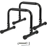 Centra Push Up Dip Bars Station Parallel Home Gym Parallettes Workout in Black