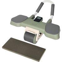 Centra Ab Roller with Auto Rebound LCD Timer Elbow Knee Support Core Trainer in Green