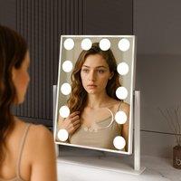 Levede Emitto LED Hollywood Makeup Vanity Mirror Dimmable 3 Colour Lights in White