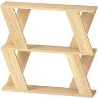 Levede Slim Side Table Storage Shelf Sofa End Accent Table Wooden 3 Tier in Natural