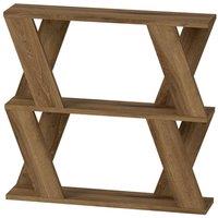 Levede Slim Side Table Storage Shelf Sofa End Accent Table Wooden 3 Tier in Brown