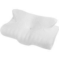 Lavio Ergonomic Neck Pillow Memory Foam Breathable Washable Cover in White