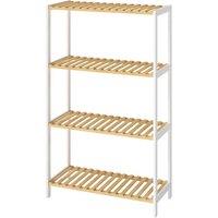 Levede Bamboo Storage Shelf 4-Tier Shelving Unit in Natural