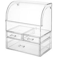 Traderight Makeup Storage Organiser Acrylic Cosmetics Organizer Beauty Box in Clear