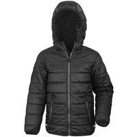 Result Core Soft Padded Jacket in Jet Black | Size: 9-10 Years