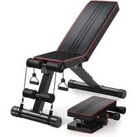 Nordara Foldable Adjustable Gym Weight Bench in Black | Size: 0-1 m