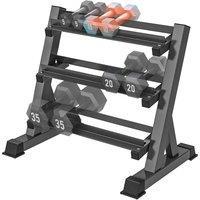 Nordara 3 Tier Dumbbell Storage Rack in Black | Size: 0-1 m