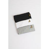Brave Soul Men's 3-Pack Crew Neck T-Shirts in White | Size: Medium