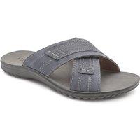 Pavers Men's Strappy Cushioned Slip On Sandals in Blue | Size: 12