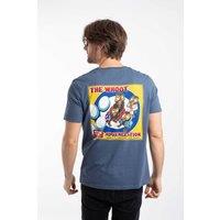 Weird Fish Men's The Whoot Artist T-Shirt in Bright Blue | Size: 5XL
