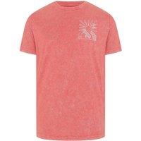 BadRhino Men's Mountain Graphic T-Shirt in Coral | Size: 5-6XL