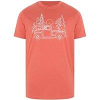 BadRhino Men's Extra Long Graphic T-Shirt in Coral | Size: 7-8XL