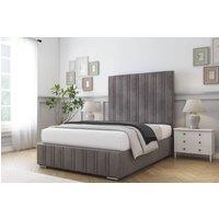 Comfort Beds Paris Naples Bed Frame With Mattress-50 Upholstered in Grey | Size: Double