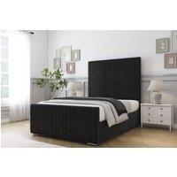 Comfort Beds Royal Plush Bed Frame With Mattress-50 Upholstered in Black | Size: Super King