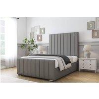 Comfort Beds Sara Dumfries Bed Frame With Mattress-50 Upholstered in Light Grey | Size: Small Double